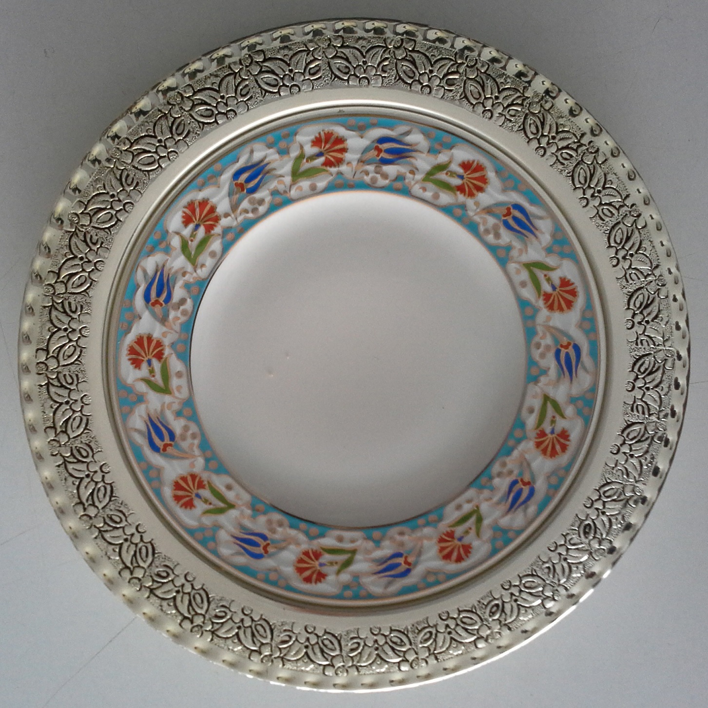 Porselen Resim Tabağı  25cm altın yaldızlı-12